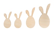 Lot de 4 lapins Rayher - Bois