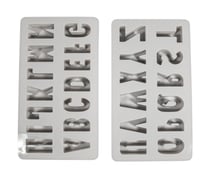 Lot de 2 moules Rayher - Alphabet - Silicone