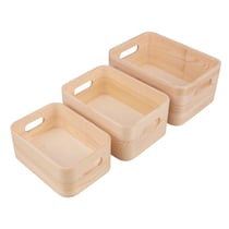 Lots de 3 plateaux casier avec poignées Rayher