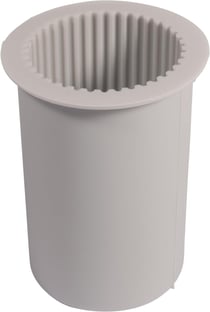 Moule à bougie Rayher - Cylindre cannelé - Silicone - Gris