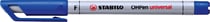 Marqueur STABILO OHPen soluble - 0,7 mm - bleu