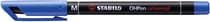 Marqueur STABILO OHPen permanent - 1 mm - bleu