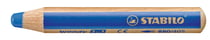Crayon multi-talents pointe extra-large - STABILO - Bleu foncé - Woody 3 in 1