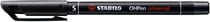 Marqueur STABILO OHPen permanent - 0,4 mm-  noir
