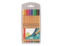 Lot de 10 stylos feutre STABILO - point 88 - pointe fine