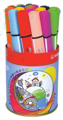 Pot de 16 feutres de coloriage - Trio Scribbi - Pointe large - STABILO