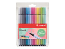Lot de 15 feutres de dessin pointe moyenne - STABILO - Pastel - Pen 68