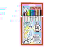 Lot de 12 feutres pinceau - STABILO - Couleurs assorties - Pen 68 brush