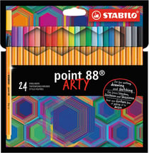 Feutre d'écriture assortis standard Point 88 pointe fine x10 STABILO : les  10 stylos-feutre à Prix Carrefour