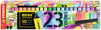 Lot de 23 surligneurs pointe large - STABILO - Couleurs assorties - BOSS ORIGINAL