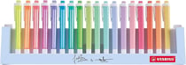 Lot de 18 surligneurs pointe fine - STABILO - Couleurs assorties - Swing cool Fashion Edition by Marina Hoermanseder