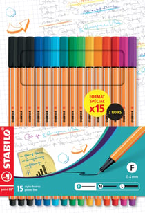 Zebrui de 20 stylos-feutres Stabilo Point 88 Edition Limitée by Snooze One  - Stylos feutres - Achat & prix