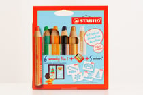 Étui de 6 crayons vitre - Stabilo - Woody 3 in 1 - Noël/Halloween