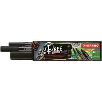 Lot de 3 marqueurs pointes mixtes - STABILO - Noir - FREE acrylic
