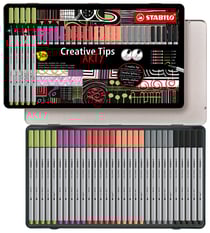 Lot de 30 feutres - Stabilo - Creative Tips ARTY - coloris assortis pastel