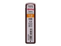Lot de 12 mines HB - Pointe moyenne 1 mm - Rotring