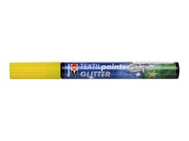 Marqueur textile - Marabu Textil painter Glitter 3mm - jaune scintillant