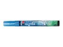 Marqueur textile - Marabu Textil painter Glitter 3mm - bleu scintillant