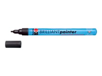 Marabu Brilliant Painter 073 - Marqueur - noir - encre à solvant - 1-2 mm
