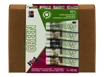 Marabu Green Boho - Set de peinture alkyde à base d'eau - 5 couleurs - mat - 100 ml