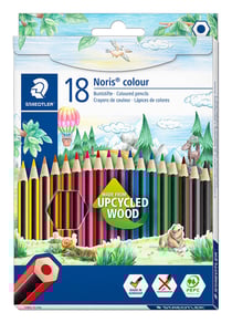 18 crayons de couleur en bois upcyclé - Noris colour 185 - Staedtler