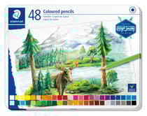 Boîte métal de 48 crayons de couleur - Staedtler - Couleurs assorties - Design Journey