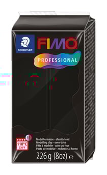 Pâte polymère Fimo - noir - 226 g