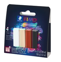 Lot de 4 pâtes polymères Fimo - pro nature - 4 x 25 g