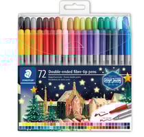 Lot de 72 feutres de coloriage double pointe - Staedtler - Couleurs assorties - Design Journey Noël