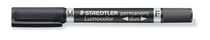 Marqueur permanent - Noir - Lumocolor 348-2 - Double-pointe - STAEDTLER
