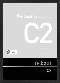 Cadre Nielsen C2 21 x 29,7 cm noir mat brossé
