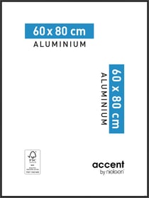 Cadre aluminium noir 50x65 pas cher. Cadre photo aluminium noir