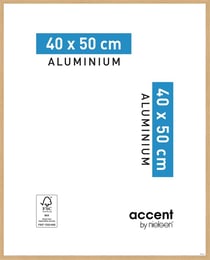Cadre Accent Placage chêne 40 x 50 cm en aluminium