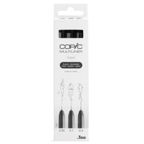 Set de 3 feutres liners Copic Multiliner - Pointes fines - Noir