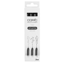 Set de 3 feutres liners Copic Multiliner - Pointes larges - Noir