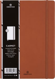 Cahier de notes Oberthur - Cognac - A5 - Balthazar - 200 pages lignées