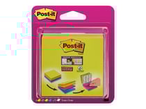 Cube Super Sticky Post-it® couleurs "Easy Select" 76 x 76 mm - 4 blocs