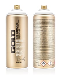Bombe 400 ml de peinture acrylique Montana GOLD - Shock White S9100 - Fine - Opaque
