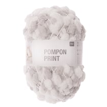 Pelote pompons Rico Design - Gris/Blanc
