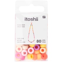 Lot de 80 perles Ponii Beads Rico Design - 9 x 6 mm - Fruit Mixe