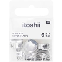 Lot de 6 fermetures Rico Design - 13,7 x 13,9 mm - Argent