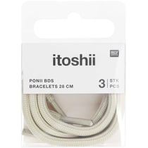 Lot de 3 bracelets Ponii Beads Rico Design - 28 cm - Gris