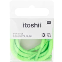 Lot de 3 bracelets Ponii Beads - Rico Design - 28 cm - Vert fluo