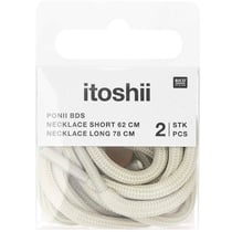 Lot de 2 chaînes Ponii Beads Rico Design - 62 cm et 78 cm - Gris