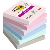Post-it® Super Sticky Notes Soul 4 blocs + 2 gratuits - 76x76 mm - 90 feuilless