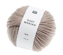 Pelote de fil à tricoter 100% laine vierge - Rico Design - Baby Merino Print - Beige 03