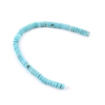 Perles cylindre pierre 6 x 3 mm - turquoise - Créalia