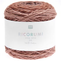 Pelote de fil à crocheter 100% coton - Rico Design - Ricorumi Spin Spin - Brun 015