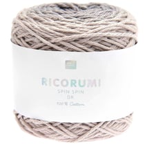 Pelote de fil à crocheter 100% coton - Rico Design - Ricorumi Spin Spin - Gris 016