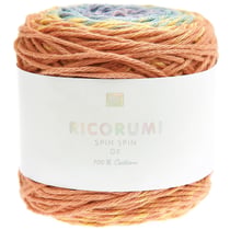 Pelote de fil à crocheter 100% coton - Rico Design - Ricorumi Spin Spin - Earthy Rainbow 019